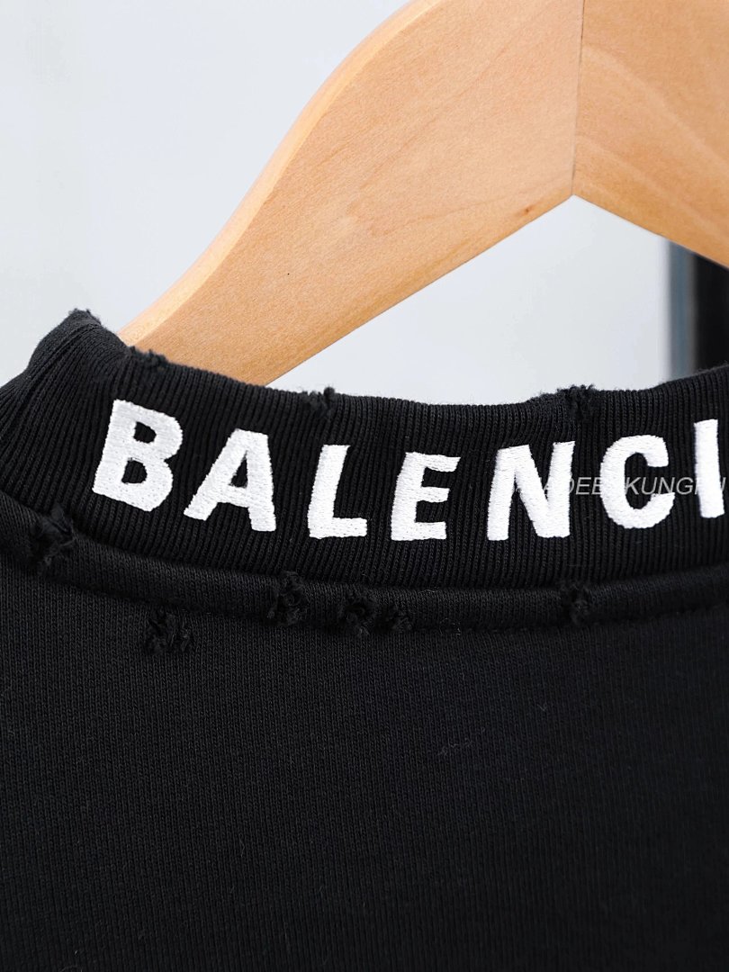 【A+ Item ID 8073 Balenci@Ga- Paris -2023Ss- Back Neck Lettering Logo- Crew Sweatsh - Image 34