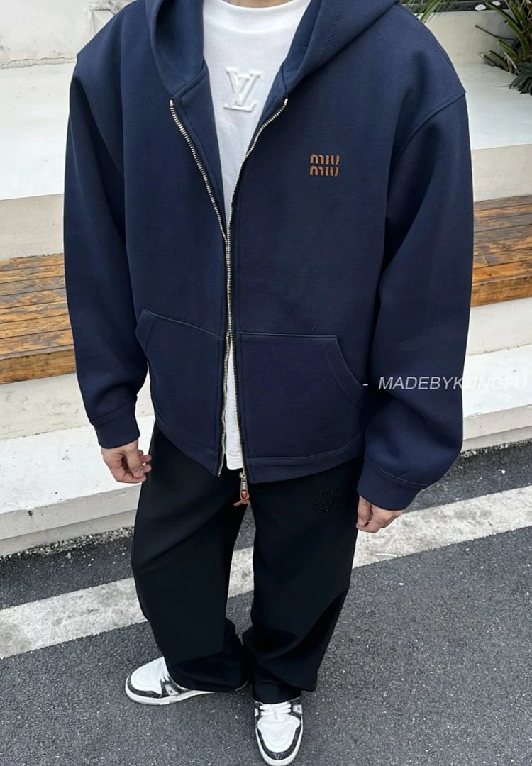 【A+ Item ID 8044 Miu SS24- Custom Hardware (Letter Logo Printed Zip Hooded Long-Sl) - Image 23