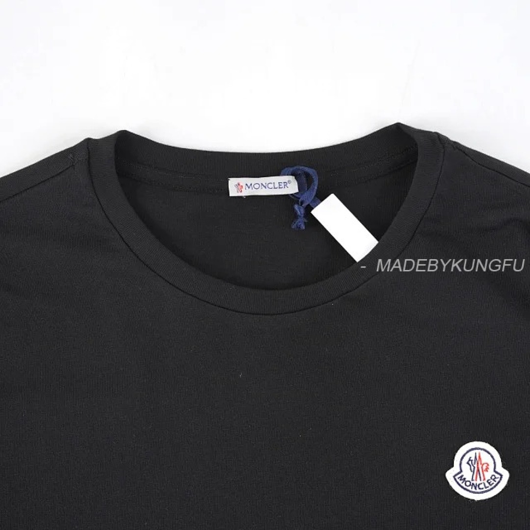 【A+ Item ID 9039 Mon Basic Black And White Gray Short Sleeved Custom Logo Solid Color Round Neck Sh - Image 27