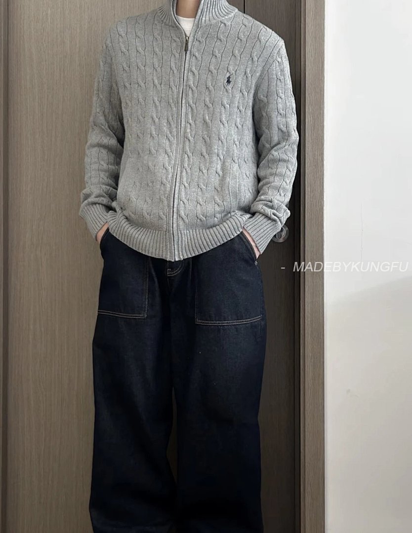 【A+ Item ID 8267 Ralph Zipper Coat _Fixed Weaving Twisted Flower_ SS23 Solid Color Zipp - Image 30
