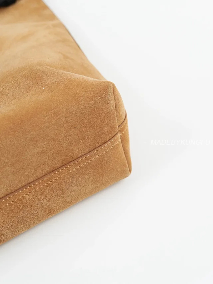 【A+ Item ID 9088 LOE Bob Special Structure Hand-Held Hollowshoulder Bag Imported Thick Suede Folda - Image 25