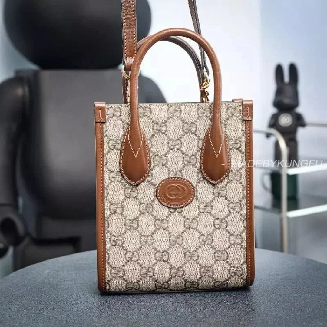 【A+ Item ID 8480 GUCCI GG-Retro Series Decorated With Interlocking Pairs G Mini T - Image 29