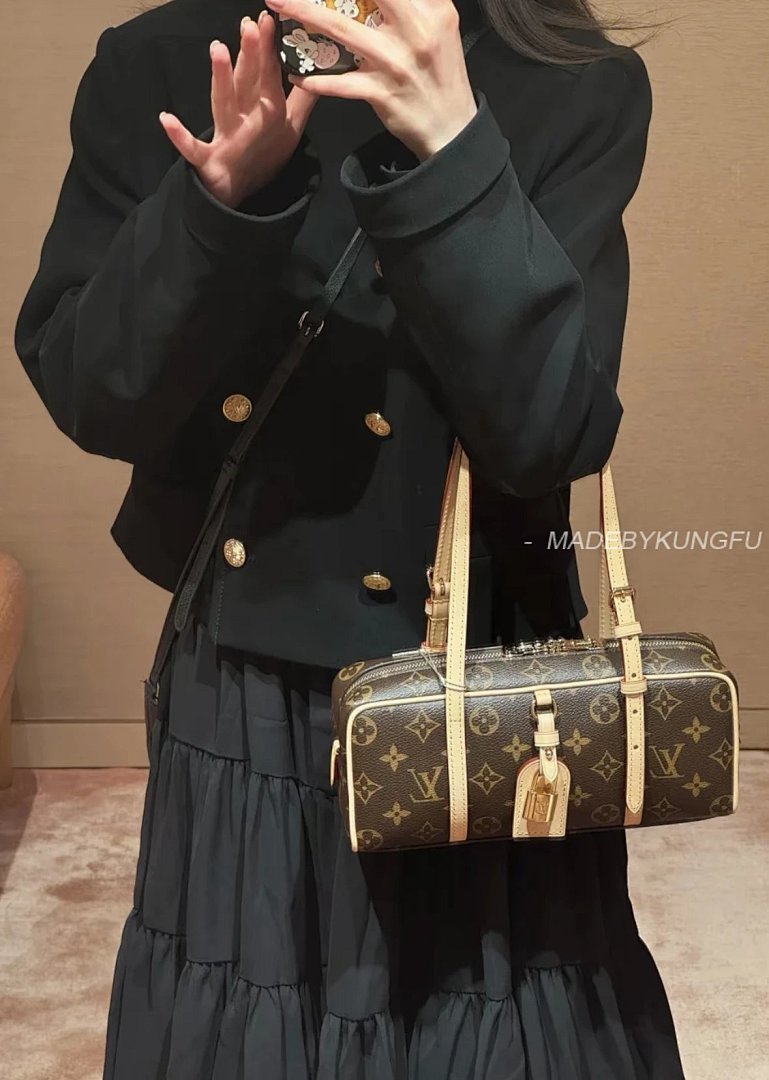 【A+ Item ID 8481 HANG-ON- Retro Classic -Monogram Coated Canvas (Bowling Bag Handbag) - Image 25