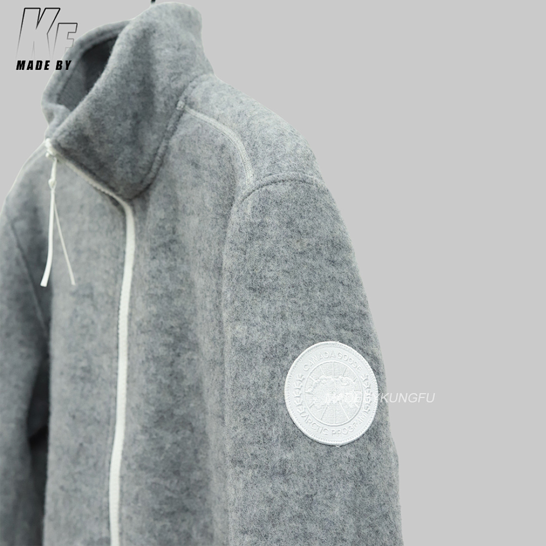 Christian Louboutin CG Stand Collar Fleece Wool Jacket - Image 15