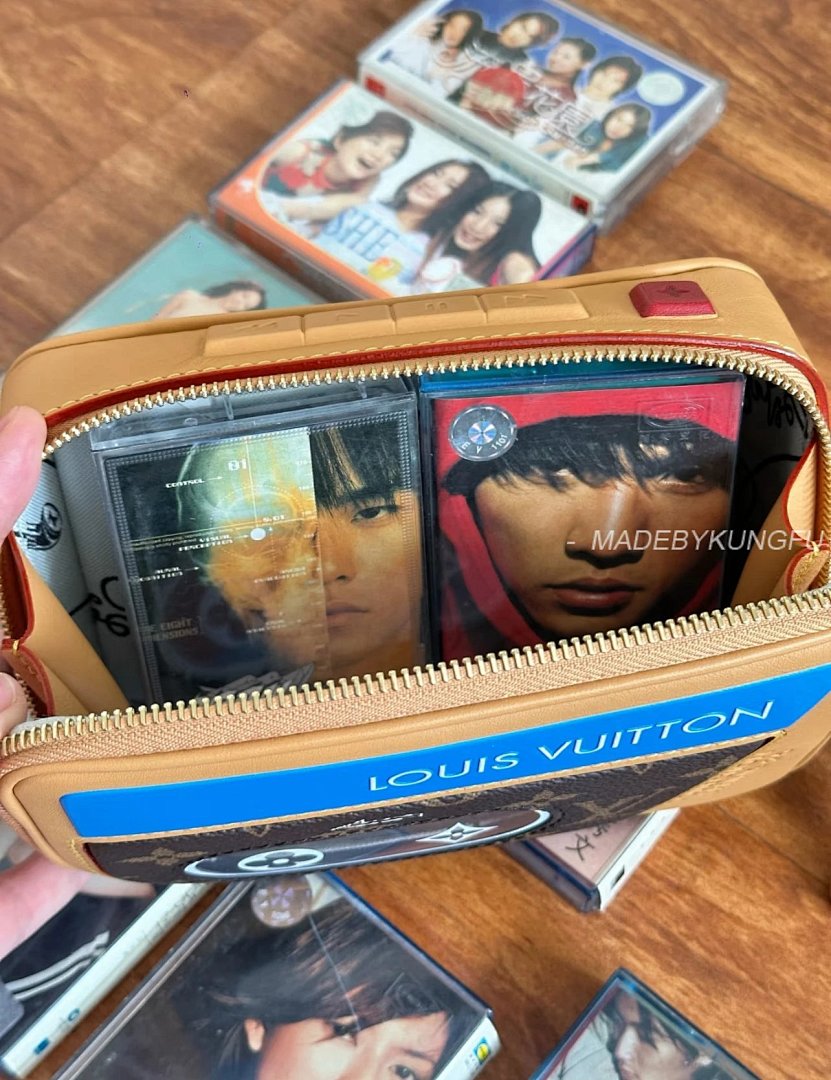 【A+ Item ID 8510 Tape Recorder Crossbody Bag “ Imported Cowhide ” Gold Piece Hardware - Image 5