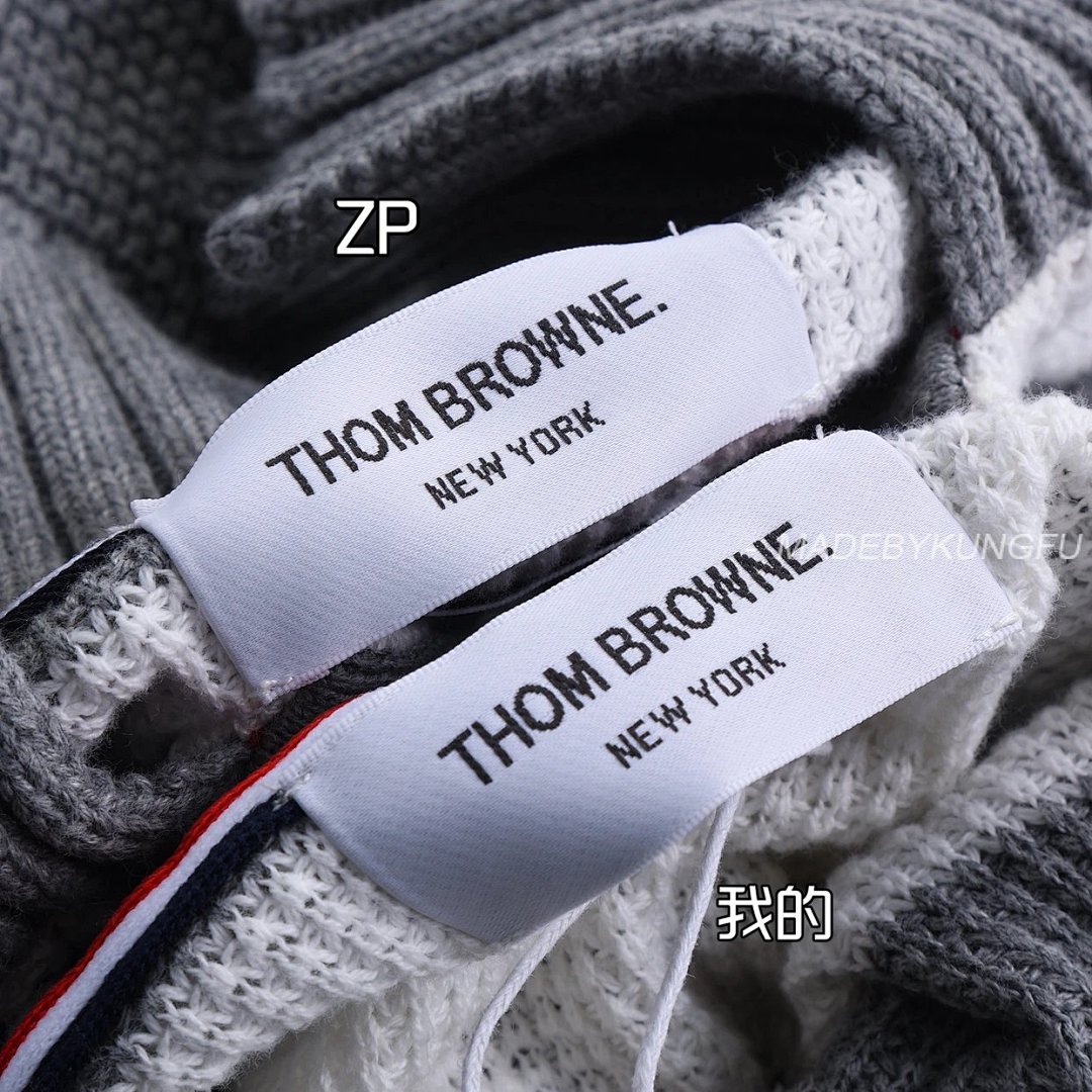 【A+ Item ID 8208 THOM-BR0WNE-TB-2024Ss- Gray And White Striped Knitting Needles POLO Sh - Image 26