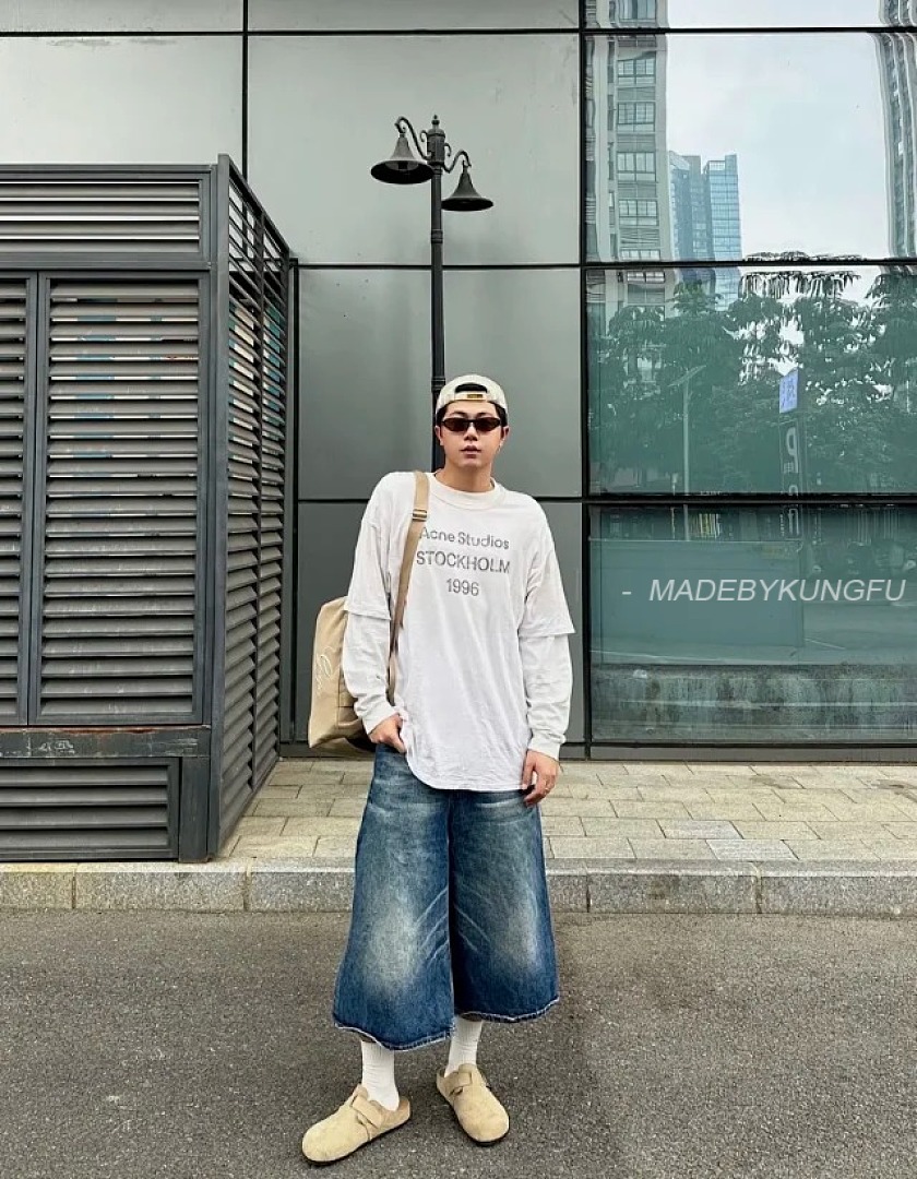 【A+ Item ID 9042 Acne 1996 Series Handmade Spray Painted Distressed Exclusive 85% Cotton+15% Linen - Image 7