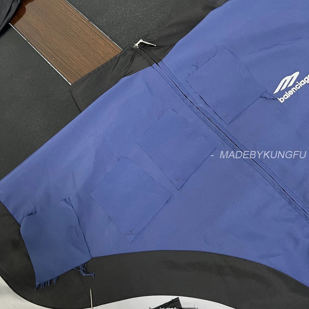 【A+ Item ID 8014 Balenc1@Ga- Paris-2024SS (Tri Color Spliced Windbreaker Coat OVisiz) - Image 46