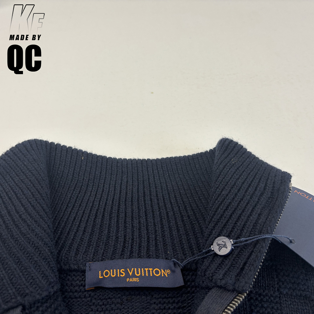 Louis Vuitton 1V Wool Bend Checkerboard 1/4 Zip Sweater - Image 23