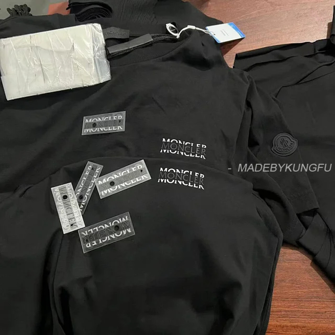 【A+ Item ID 9048 Mon Customized Logo Imported Hot Stamping Material Cotton Jensen Knitted Roun - Image 17