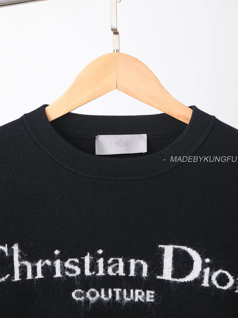 【A+ Item ID 8257 D10R-D Home -2024Ss- Letter Logo- Mohair Knitted Sweater (Air Laminat) - Image 8