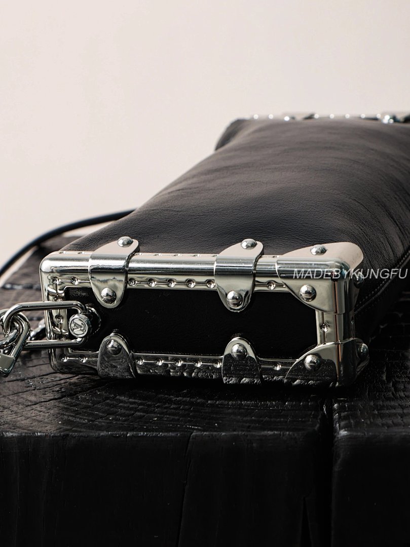 【A+ Item ID 8432 Advanced Customization -100% Calfskin -Slim-Trunk- Soft Box Chain Bag - Image 27