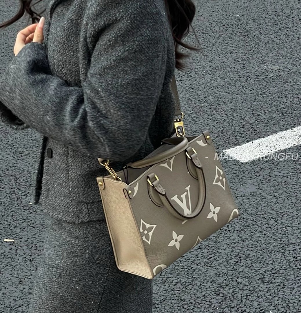 【A+ Item ID 8501 ONTHEGO-PM (Classic Old Flower Full Print Cow Leather Jungle Bag)