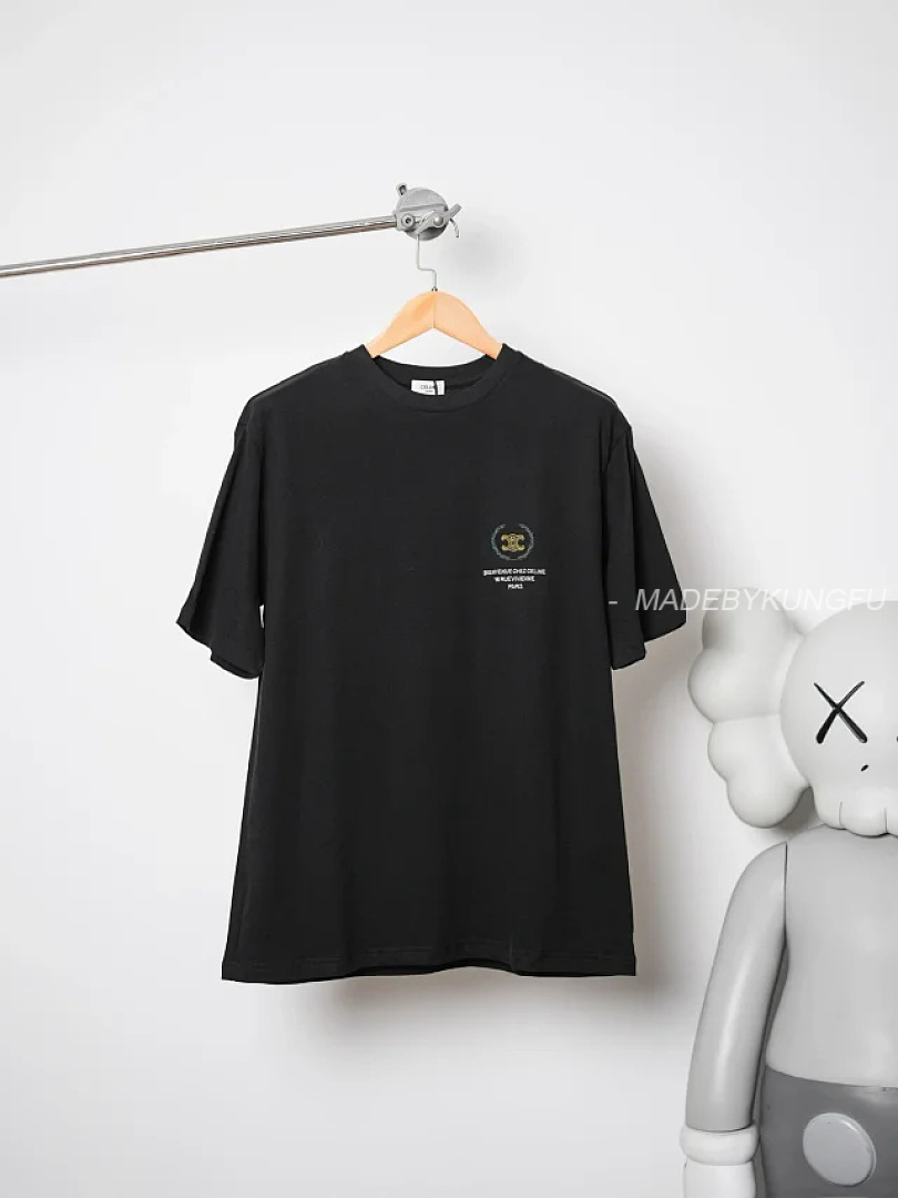 【A+ Item ID 9085 CHANE1 Suede Soft Long Staple Cotton Fabric Round Neck Logo Embroidered Short Slee - Image 23