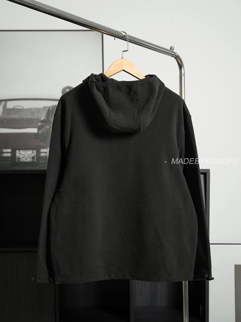【A+ Item ID 8043 Miu FW25 Chinese Valentine's Day Cotton Logo Hooded Fleece Zipper - Image 5