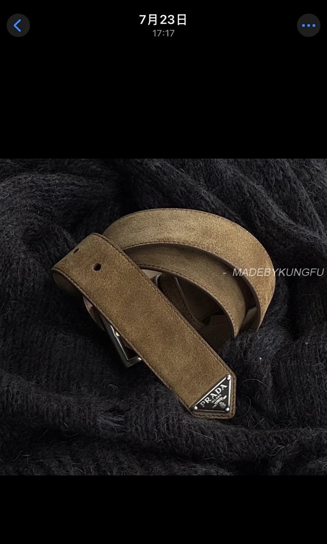 【A+ Item ID 8400 PRD _High Definition Triangle_ Logo Enamel Belt (_Imported Suede_ Bro) - Image 39