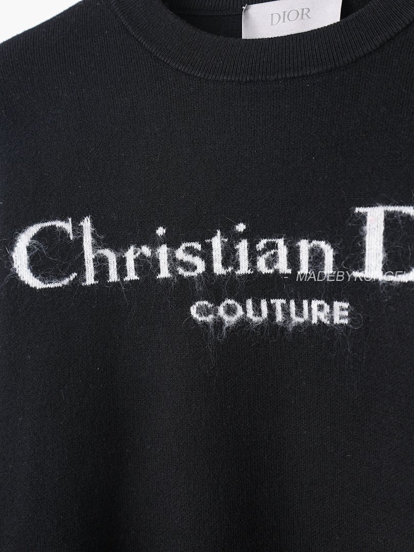 【A+ Item ID 8257 D10R-D Home -2024Ss- Letter Logo- Mohair Knitted Sweater (Air Laminat) - Image 7