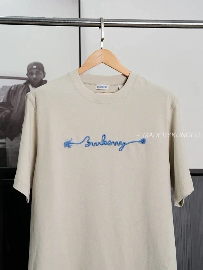 【A+ Item ID 9012 BBR SS25 Letter Printed Round Neck Short Sleeved Shirt - Image 32