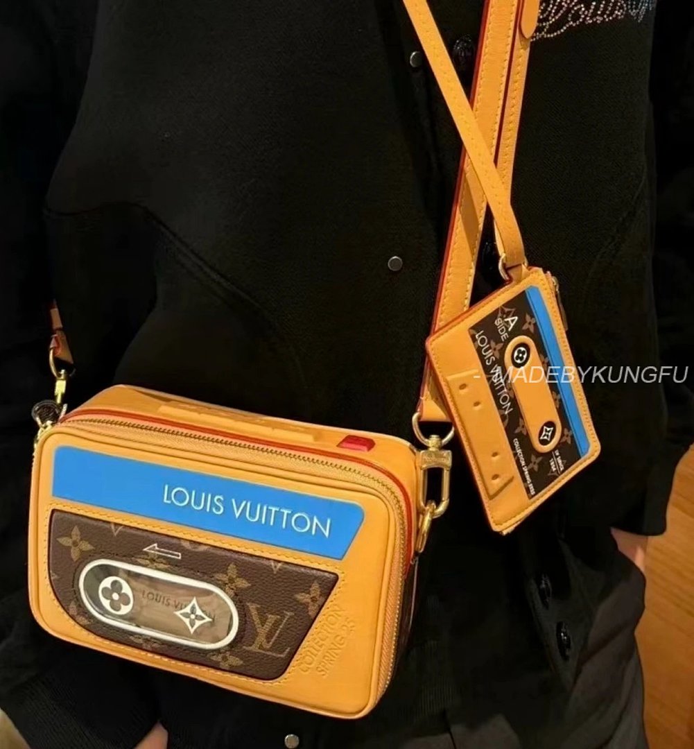 【A+ Item ID 8510 Tape Recorder Crossbody Bag “ Imported Cowhide ” Gold Piece Hardware - Image 31