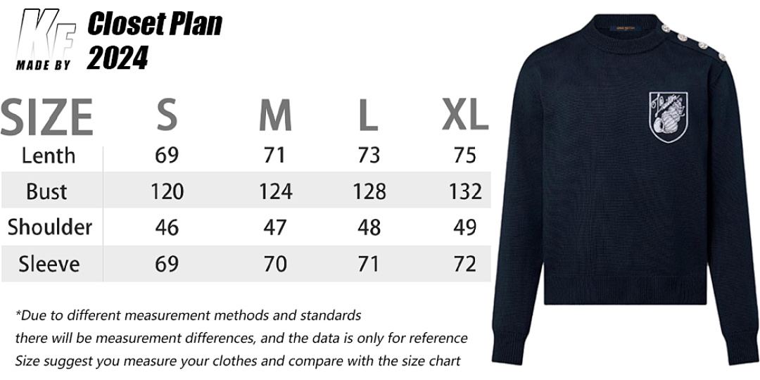 Louis Vuitton 1V Embroidered Knit Crew Neck Sweater - Image 2
