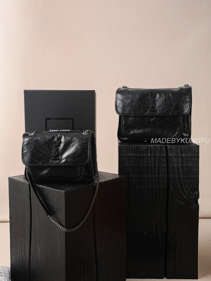 【A+ Item ID 8515 Yevs-SL-YS1- Classic -NIKI- Flip Chain Bag (Silver Black Label) - Image 24