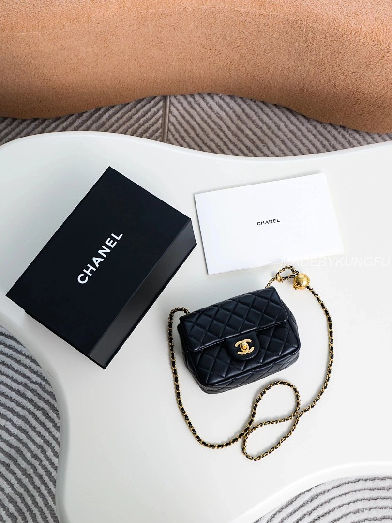 【A+ Item ID 8460 CHANEL (Classic Chain Bag Mini Golden Bead Square Fat Flip Sm) - Image 25
