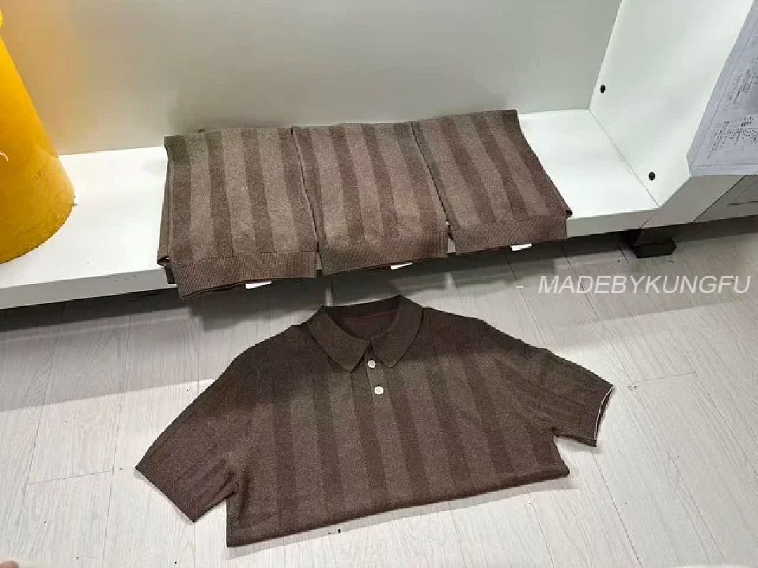 【A+ Item ID 9028 BC Two Color Brunello Cucinelli SS26 15% Linen Blended Wide Ribbed Cotton Hemp Kni - Image 18