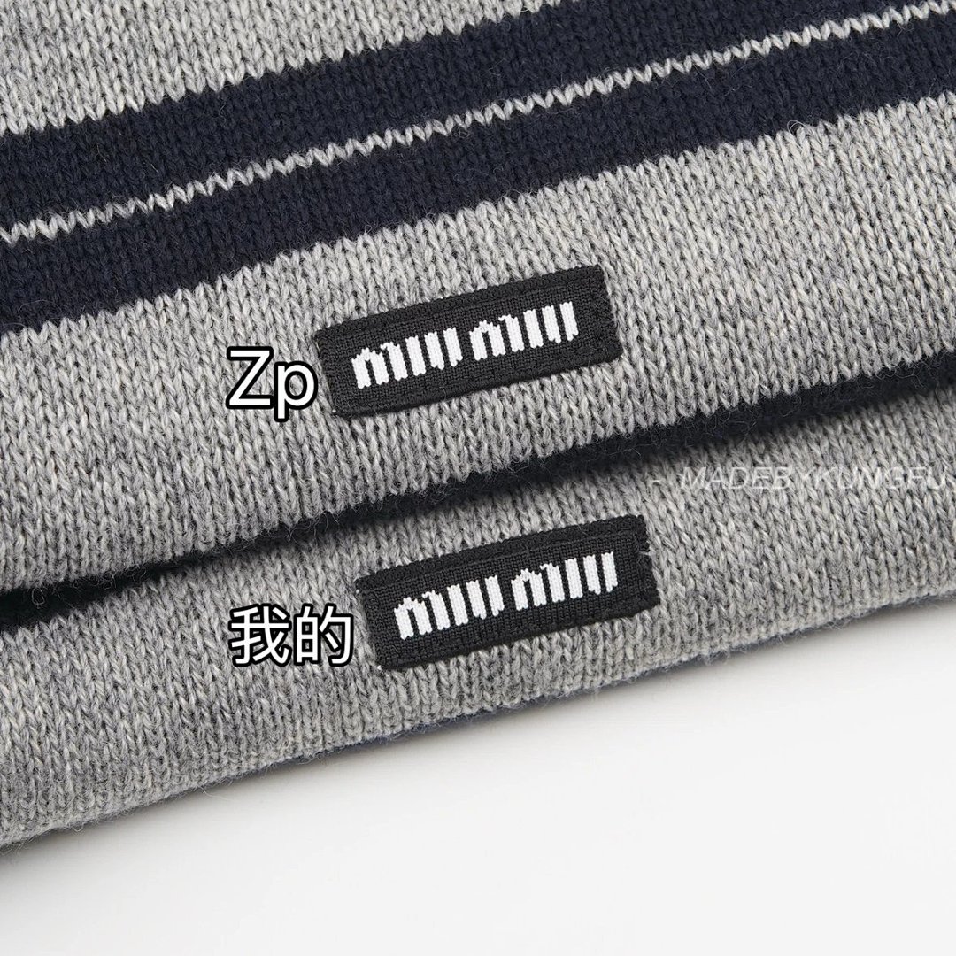 【A+ Item ID 8004 M1UM1U Miu Double-Layer Knitted Logo Patch Cardigan With _Precise - Image 16