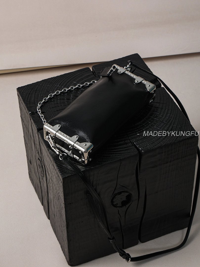 【A+ Item ID 8432 Advanced Customization -100% Calfskin -Slim-Trunk- Soft Box Chain Bag - Image 28