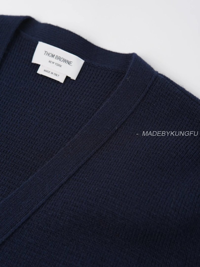 【A+ Item ID 8005 Striped Long Sleeves Single Breasted V Collared Sweater Blue (Same St) - Image 13