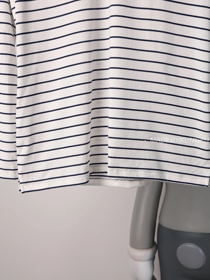 【A+ Item ID 8205 M1uM1U- Miu -2024Ss- Black And White Stripes Polo Shirt (Chest Le) - Image 13