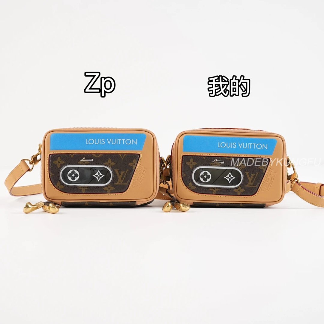 【A+ Item ID 8510 Tape Recorder Crossbody Bag “ Imported Cowhide ” Gold Piece Hardware - Image 30