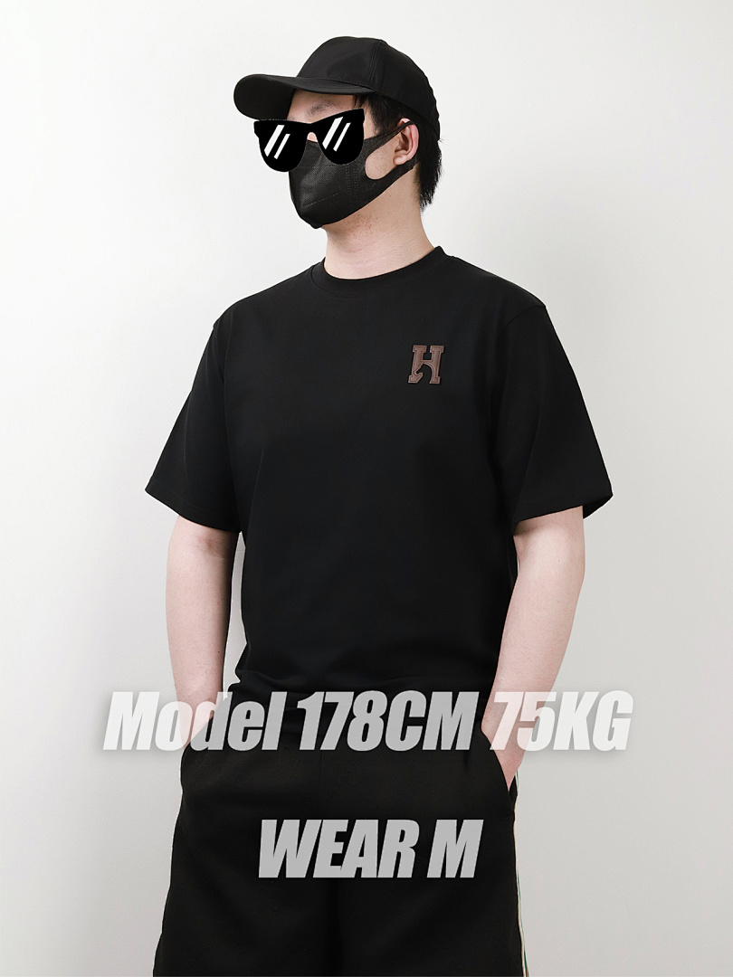 Other Herms Leather Label Embroidered Tee - Image 3
