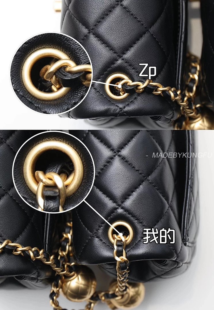 【A+ Item ID 8460 CHANEL (Classic Chain Bag Mini Golden Bead Square Fat Flip Sm) - Image 33