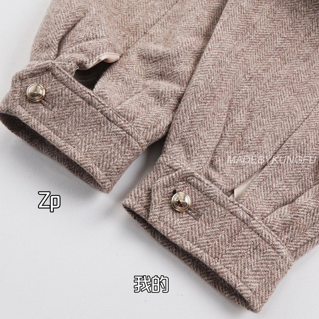 【A+ Item ID 8035 M1U-Miu-2024-Ss-Herringbone Wool Harrington Jacket (Stand Collar Work) - Image 23