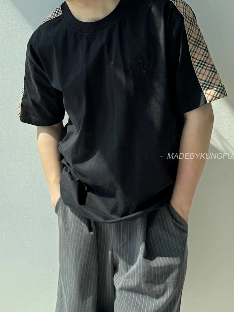 【A+ Item ID 8297 Burberr-BBR-2024Ss- Shoulder Check Web Short Sleeves (W) - Image 2