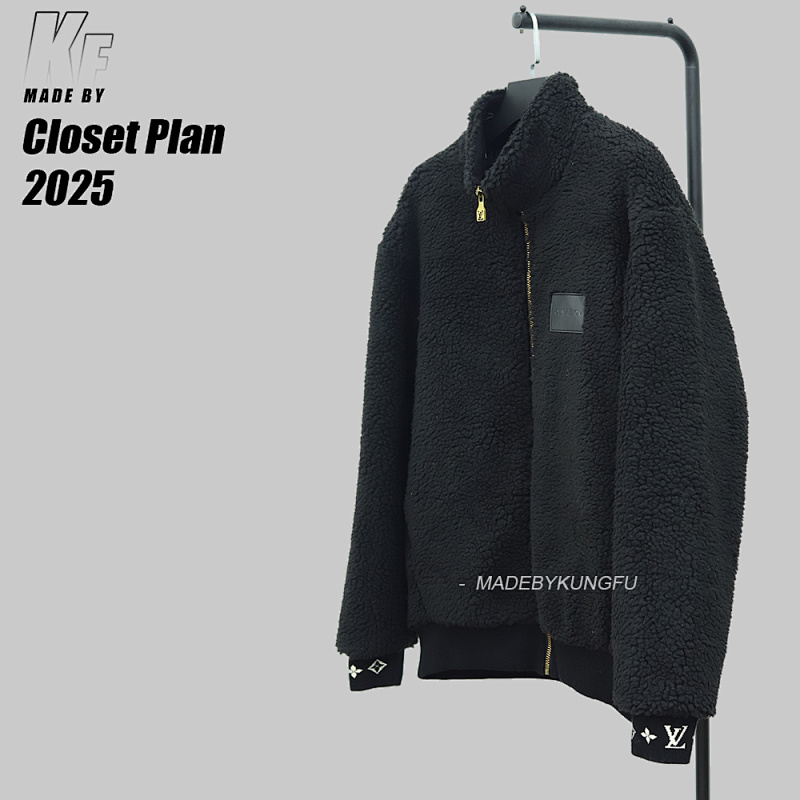 Other 1V Teddy Fleece Leather Patch Jacket, photo 1