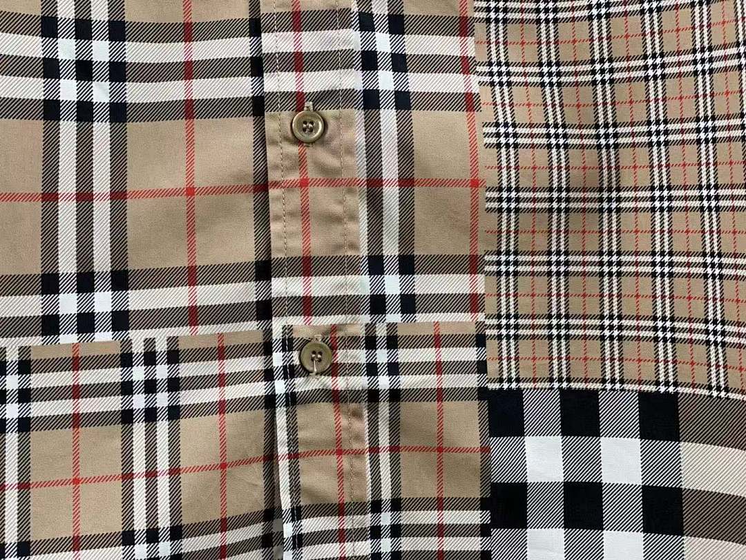Other BUR Classic Fit Patchwork Check Cotton Shirt - Image 12