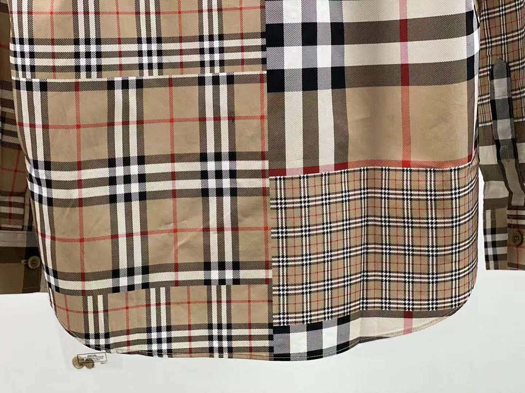 Other BUR Classic Fit Patchwork Check Cotton Shirt - Image 13