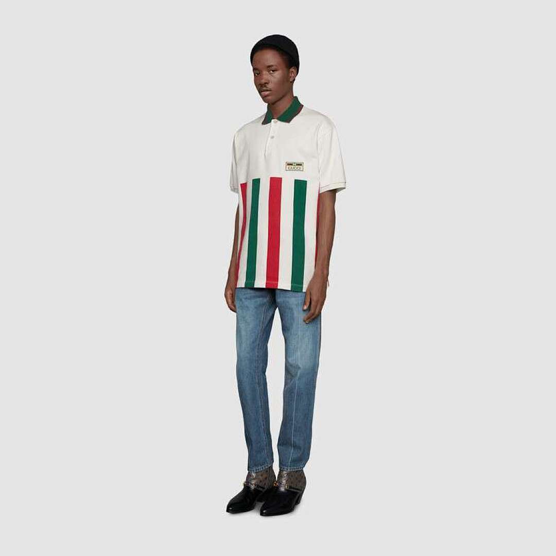 Other GG Web Striped Oversize Polo - Image 11