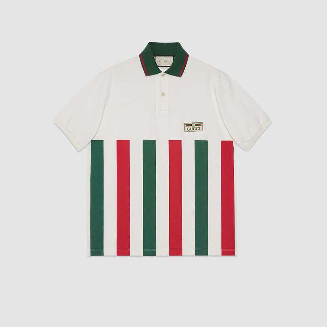 Other GG Web Striped Oversize Polo