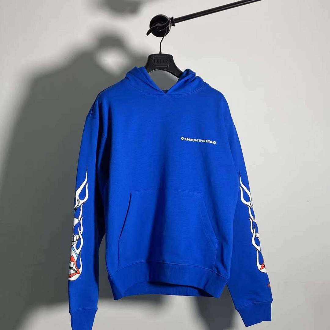 Chanel CH Blue Hoodie - Image 2