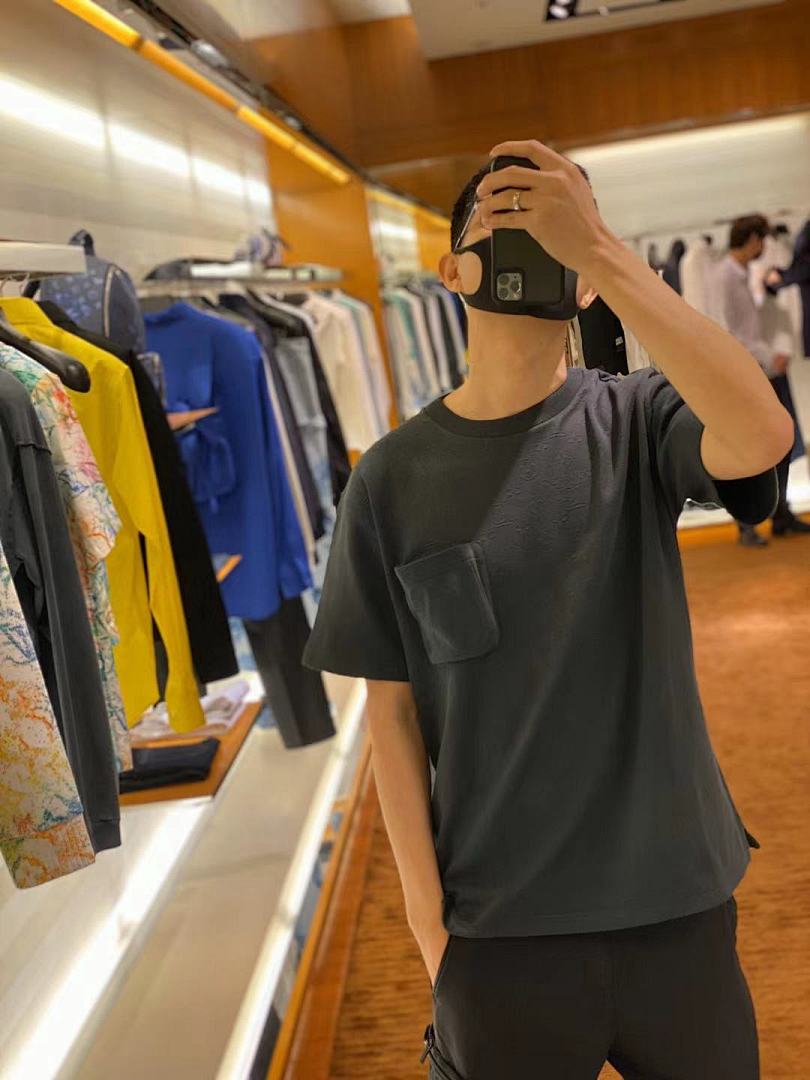 Other VVV 2021 New Grey Dark MONOGRAM POCKET Tee