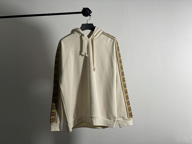 GG Cream Cotton Jersey Hooded Sweatshirt, photo 1