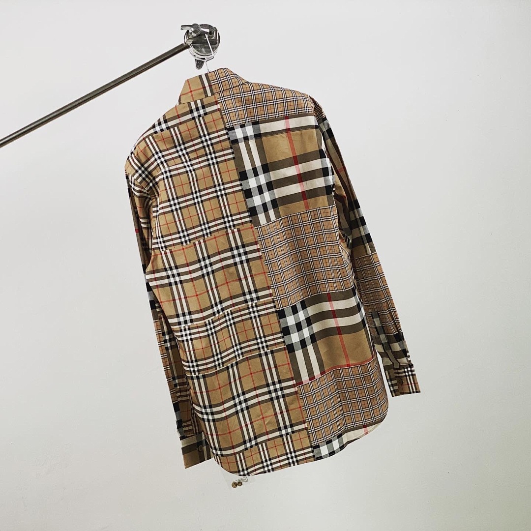 Other BUR Classic Fit Patchwork Check Cotton Shirt - Image 15
