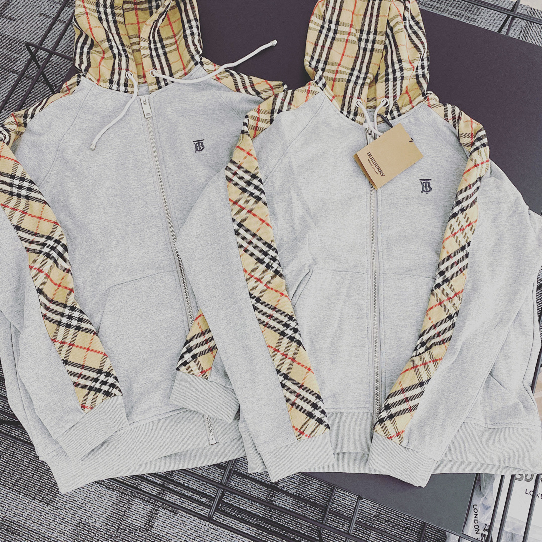 Other Bur Vintage Check Panel Cotton Hooded Top, photo 1