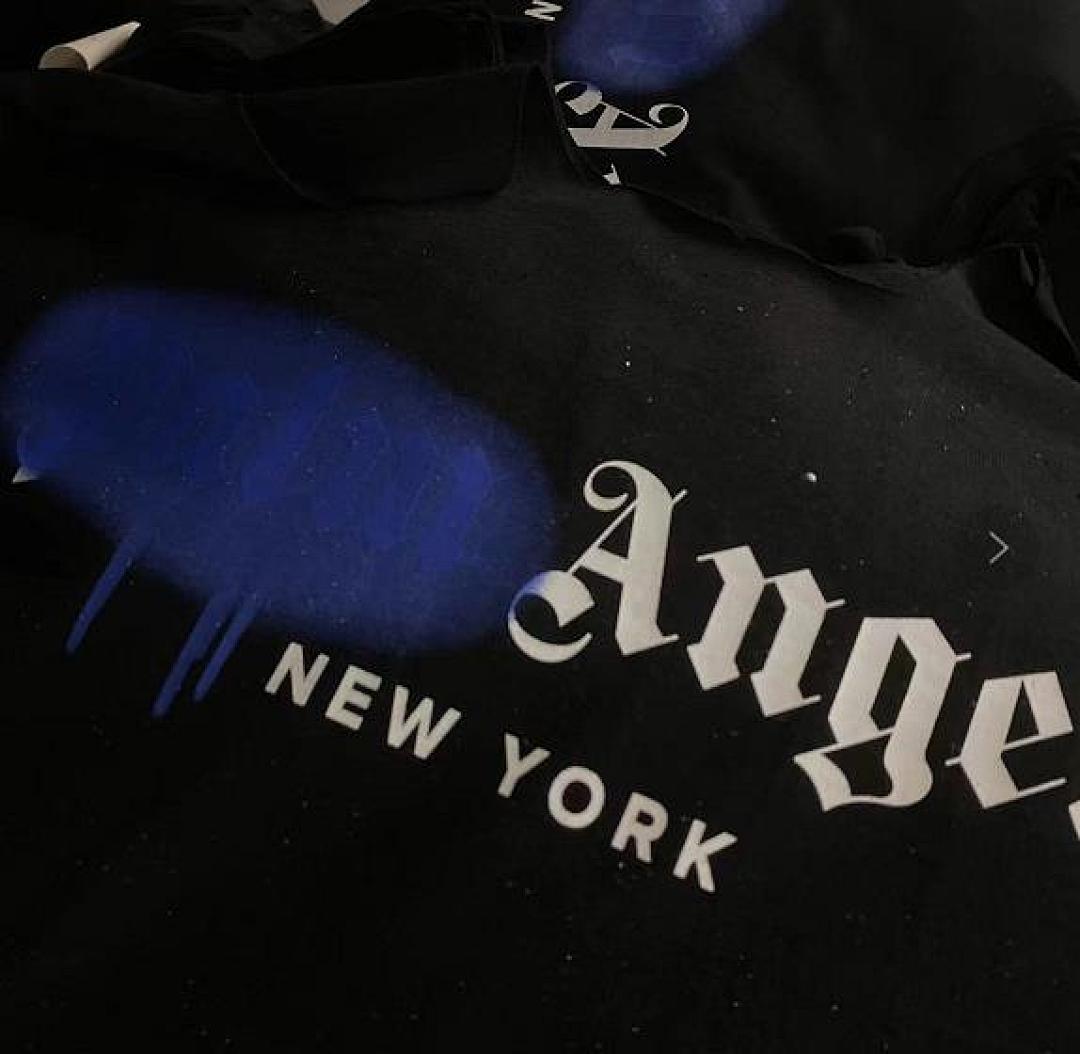 Other KEN AML 21FW Blue And Yellow Spray Hoodie - Image 6
