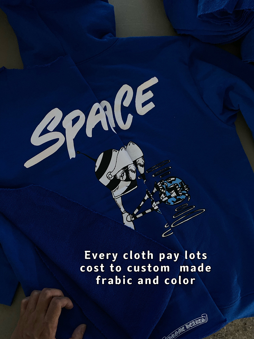 Chanel CH Blue Hoodie - Image 5