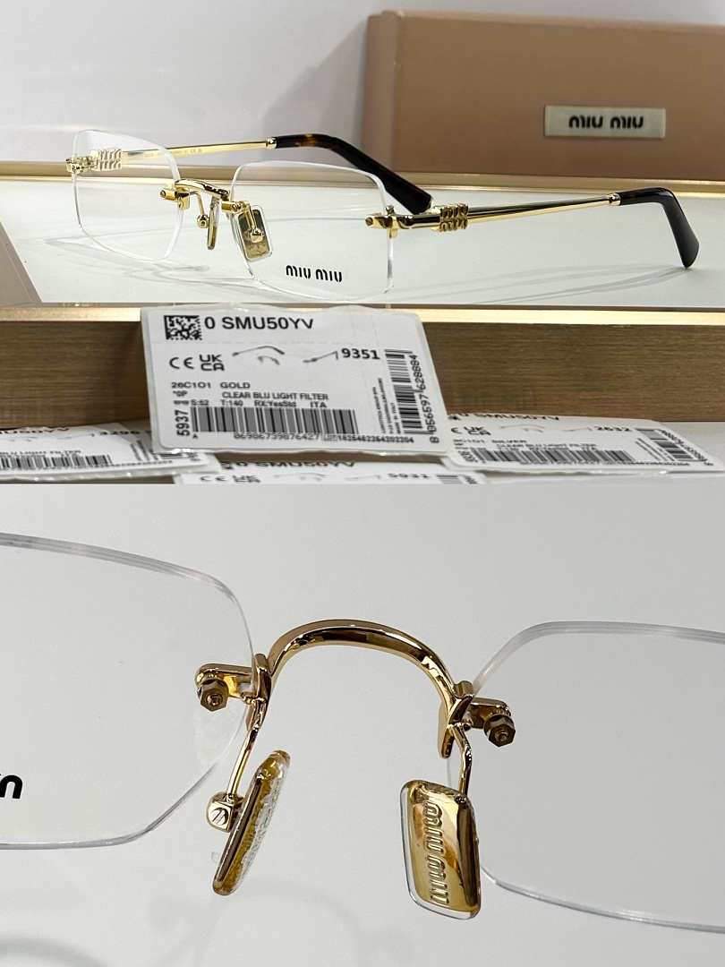 Miu Miu Mod:SMU50YVSIZE53-20-145 Wind Nerd Ink Mirror - Image 9