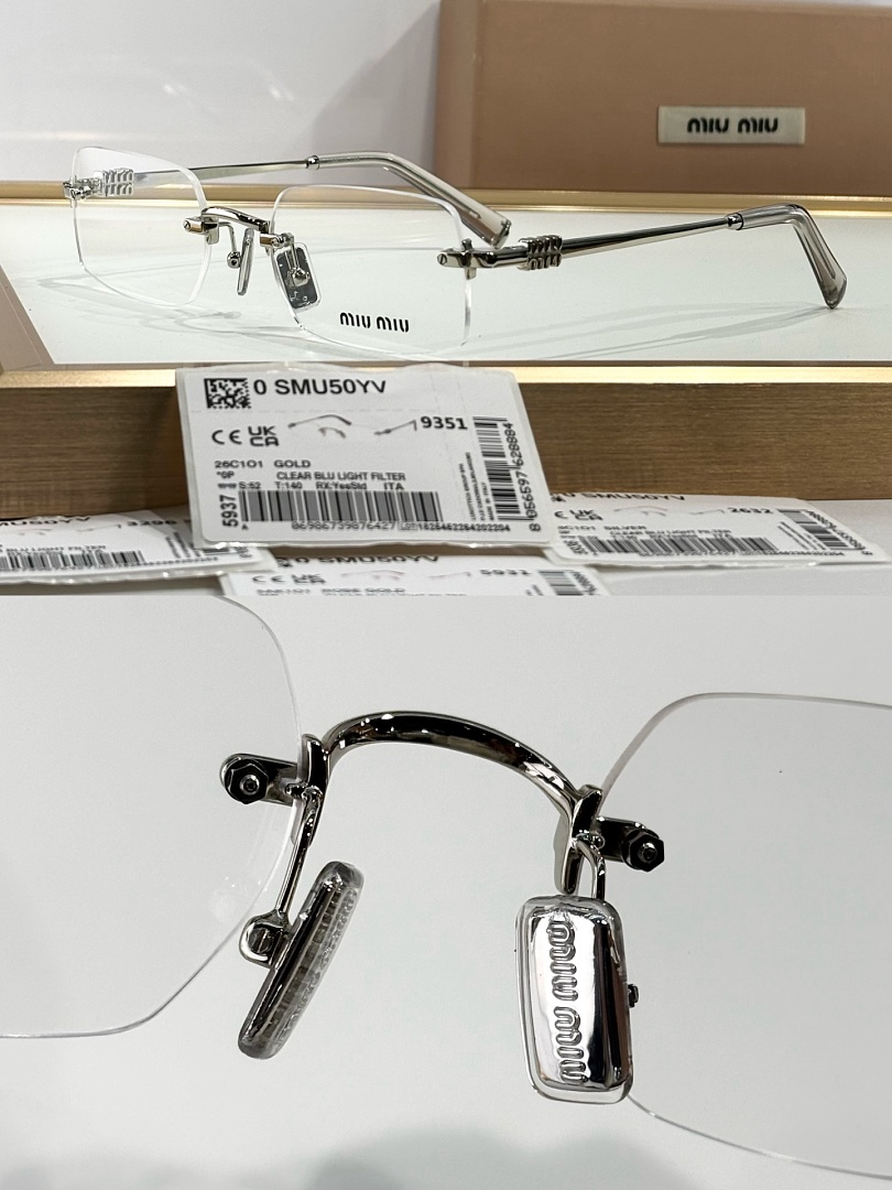 Miu Miu Mod:SMU50YVSIZE53-20-145 Wind Nerd Ink Mirror - Image 7
